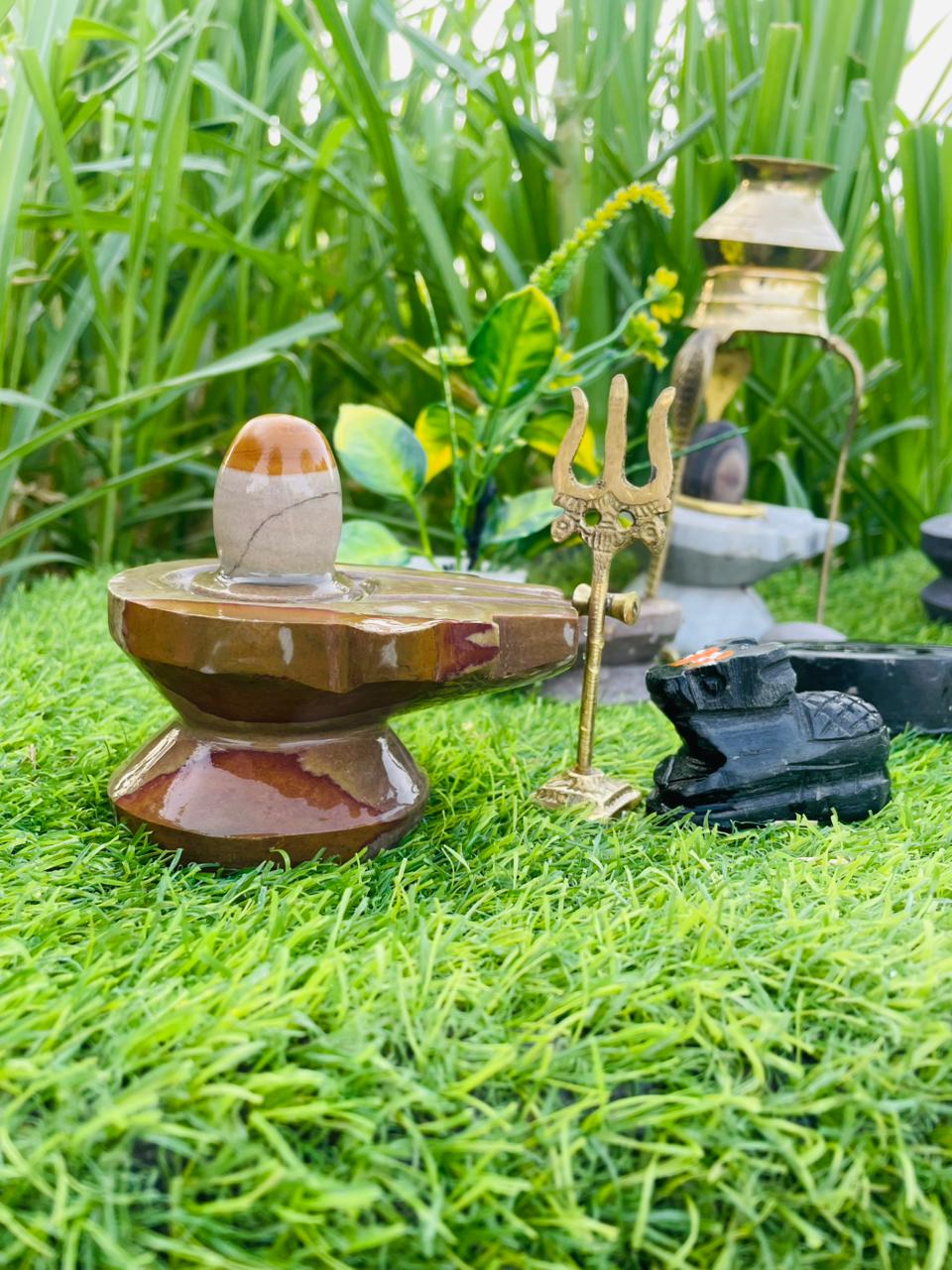 2 Inch Premium Narmadeshwar Shivling with Jaladhari & Nandi